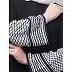 Front open Keffiyeh sleeves Abaya- Black
